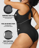 Smart Sculpt Plunge Cross-Back Swimsuit
